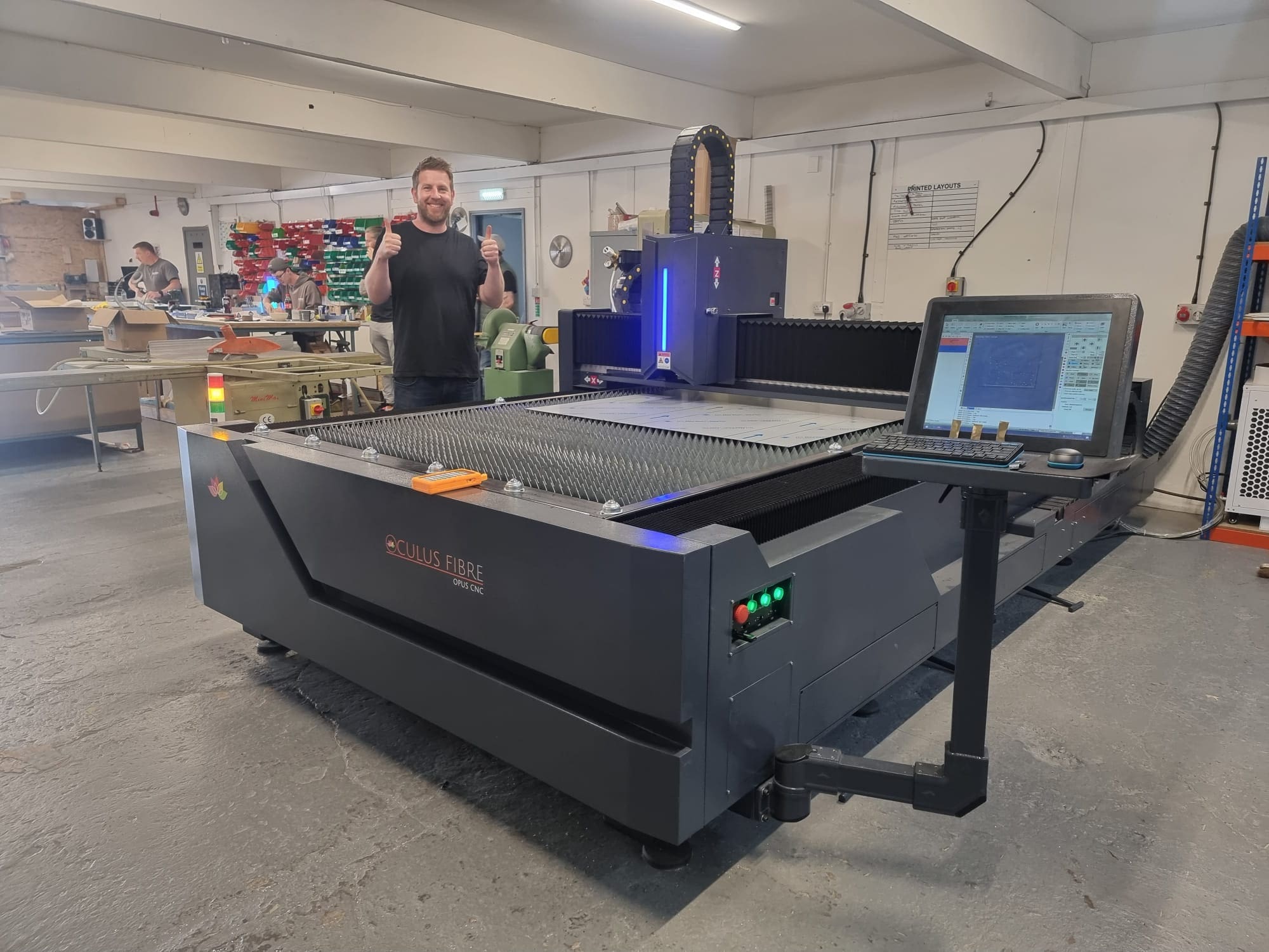 Oculus Fibre Laser Cutter Installation in Prudhoe
