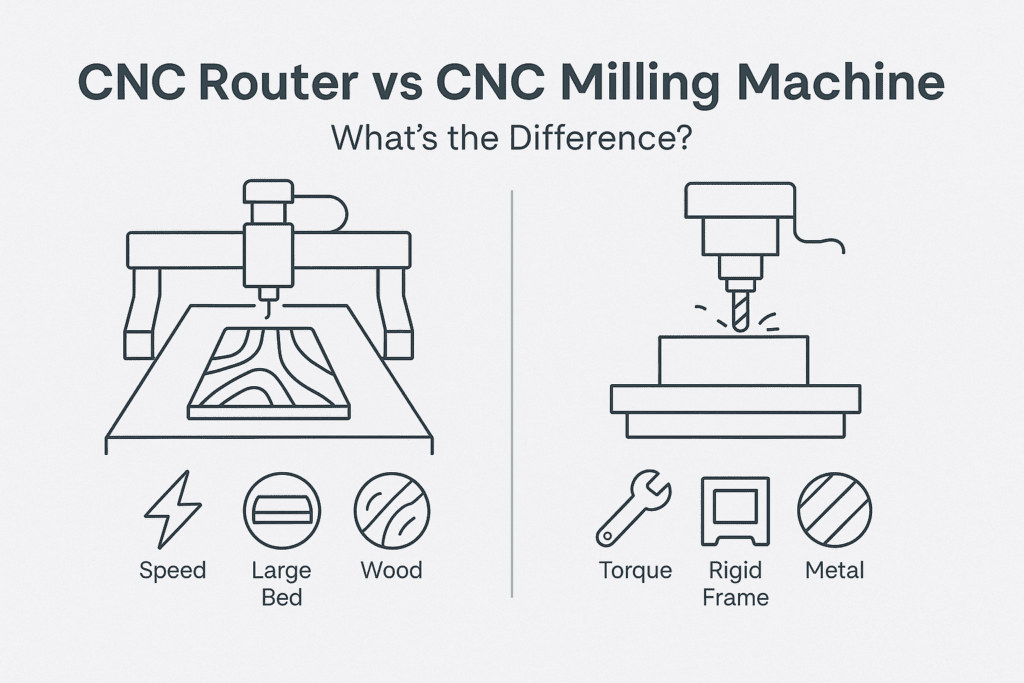 CNC Router vs CNC Milling Machine