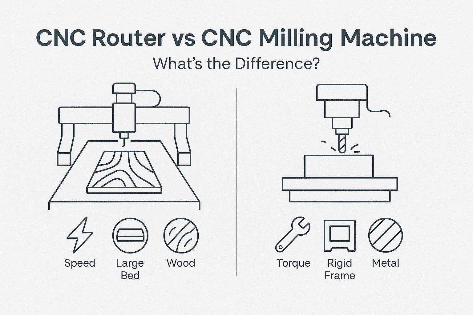 CNC Router vs CNC Milling Machine